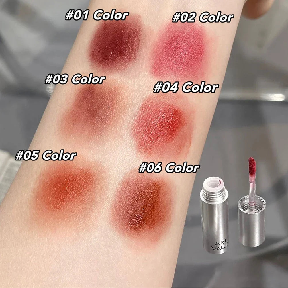 Silver Tube Nude Matte Lipstick – 6 Colors, Waterproof Matte Lipstick Qme
