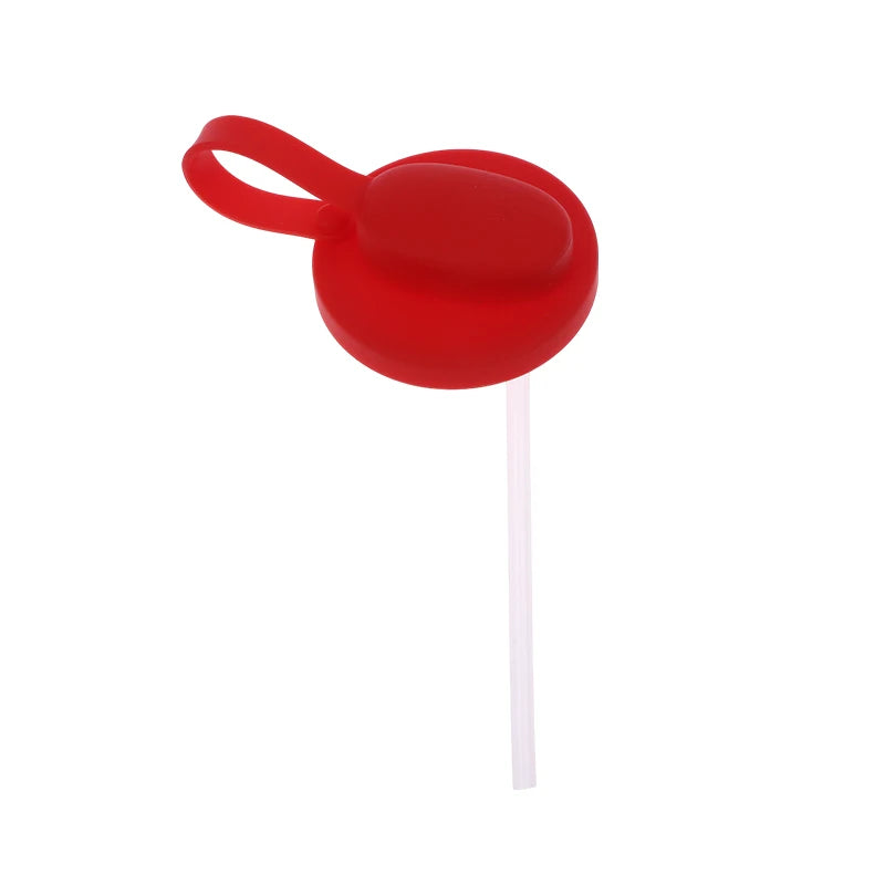 Reusable Silicone Soda Can Cover with Straw – BPA-Free Lid Silicone Can Cover Qst Red