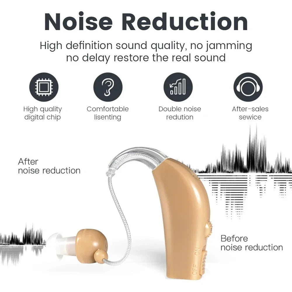 BTE Rechargeable Hearing Aid – Wireless Charging for Seniors Rechargeable Hearing Aid Qst