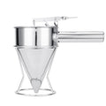 Stainless Steel Batter & Oil Funnel Dispenser with Holder Batter Funnel Dispenser Qme L