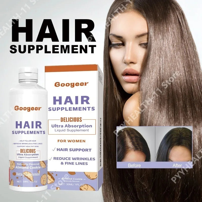 Googeer Hair Growth Liquid Supplement – Biotin, B6 & Pumpkin Seed Oil Hair Growth Supplement Qst
