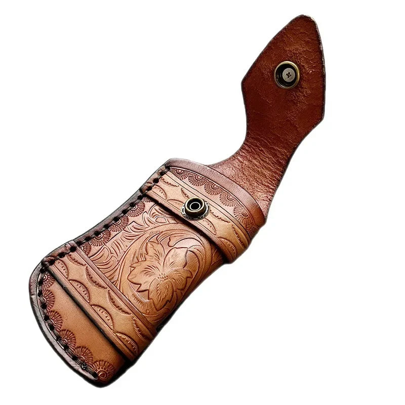 Swayboo Cowhide Leather Knife Sheath for Folding Blades Leather Knife Sheath Qst