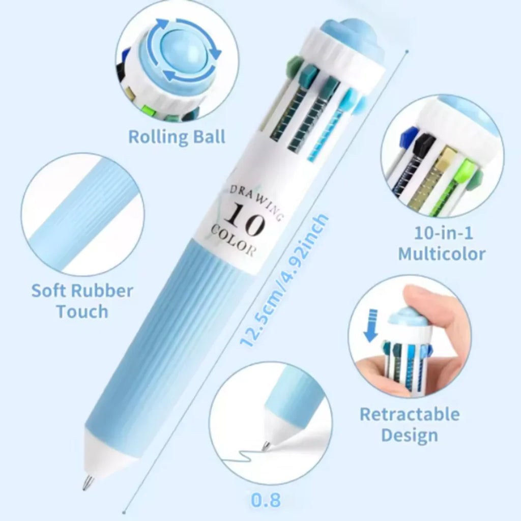 10-in-1 Multicolor Ballpoint Pen | 28–60 Colors Fine Point Multicolor Ballpoint Pen Qme