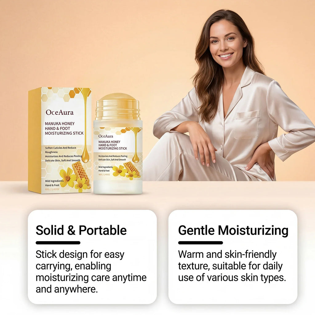 Oceaura Manuka Honey Moisturizing Stick – Hands, Feet & Skin Body Moisturizer Stick Qme