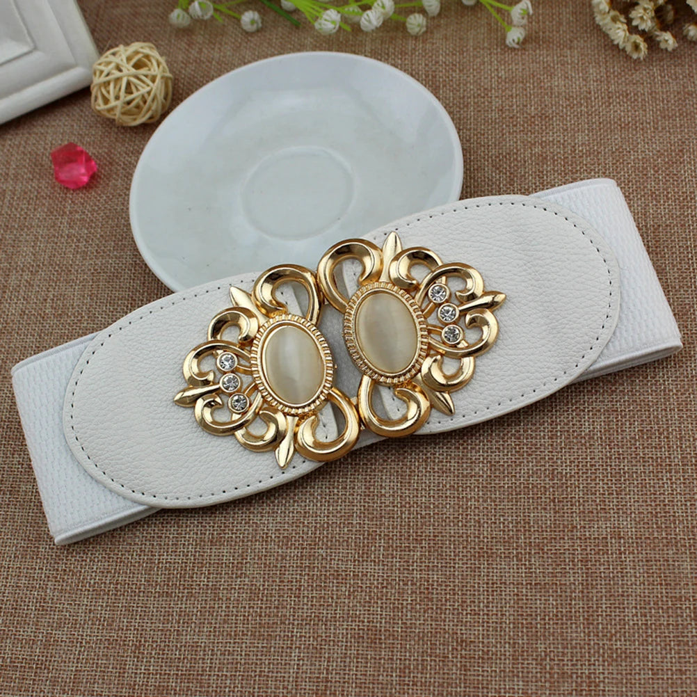 Women's Retro Elastic Narrow Waist Belt for Dresses & Skirts Women's Waist Belt Qst A2