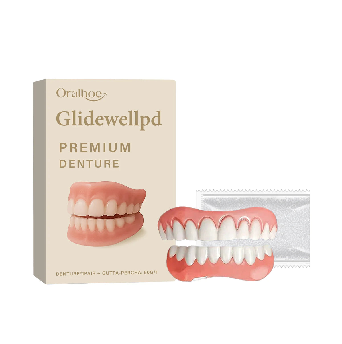 Silicone Denture Care Set – Adhesive for Smile Aesthetics Denture Care Set Qst