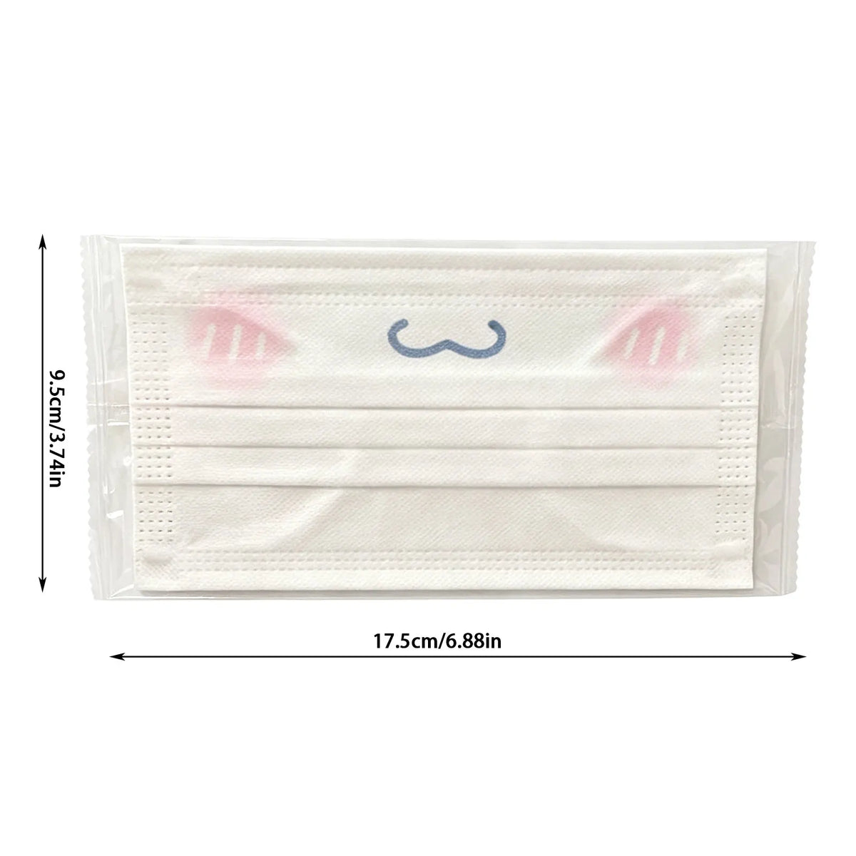 Cute Cartoon Disposable Face Masks – 3-Layer Breathable 10 Pack Disposable Face Mask Qme