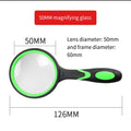 10X Handheld Magnifying Glass for Kids & Seniors | Reading Lens Handheld Magnifier Qme Green 10X