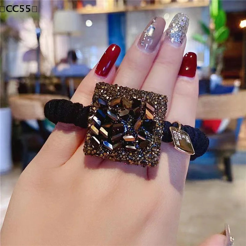 Women's Rhinestone Elastic Hair Bands – Party & Daily Style Rhinestone Hair Band Qst