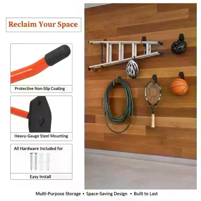 Heavy Duty Wall-Mounted Tire Storage Hook | Steel, 50kg Tire Storage Hook Qme
