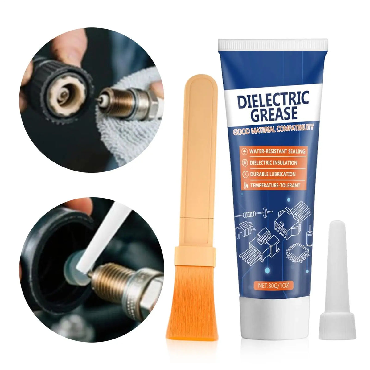 Dielectric Silicone Grease with Brush – Automotive Lubricant Automotive Lubricant Qme