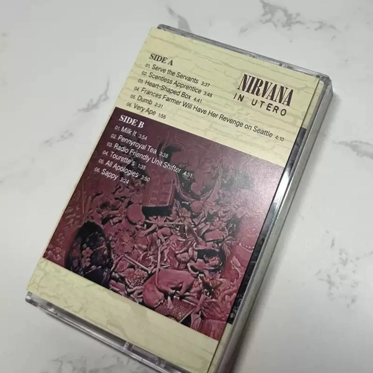 Retro Alternative Rock Cassette Tape – Angel Anatomy Art Collectible Cassette Tape Qme