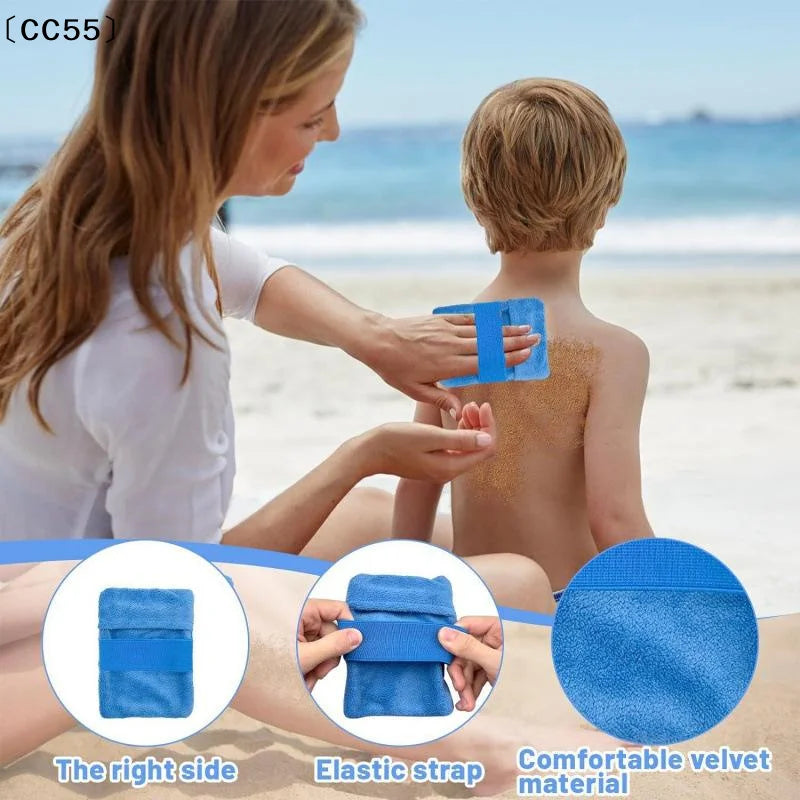 Beach Sand Removal Gloves – Lightweight Coral Fleece, Washable Beach Gloves Qst