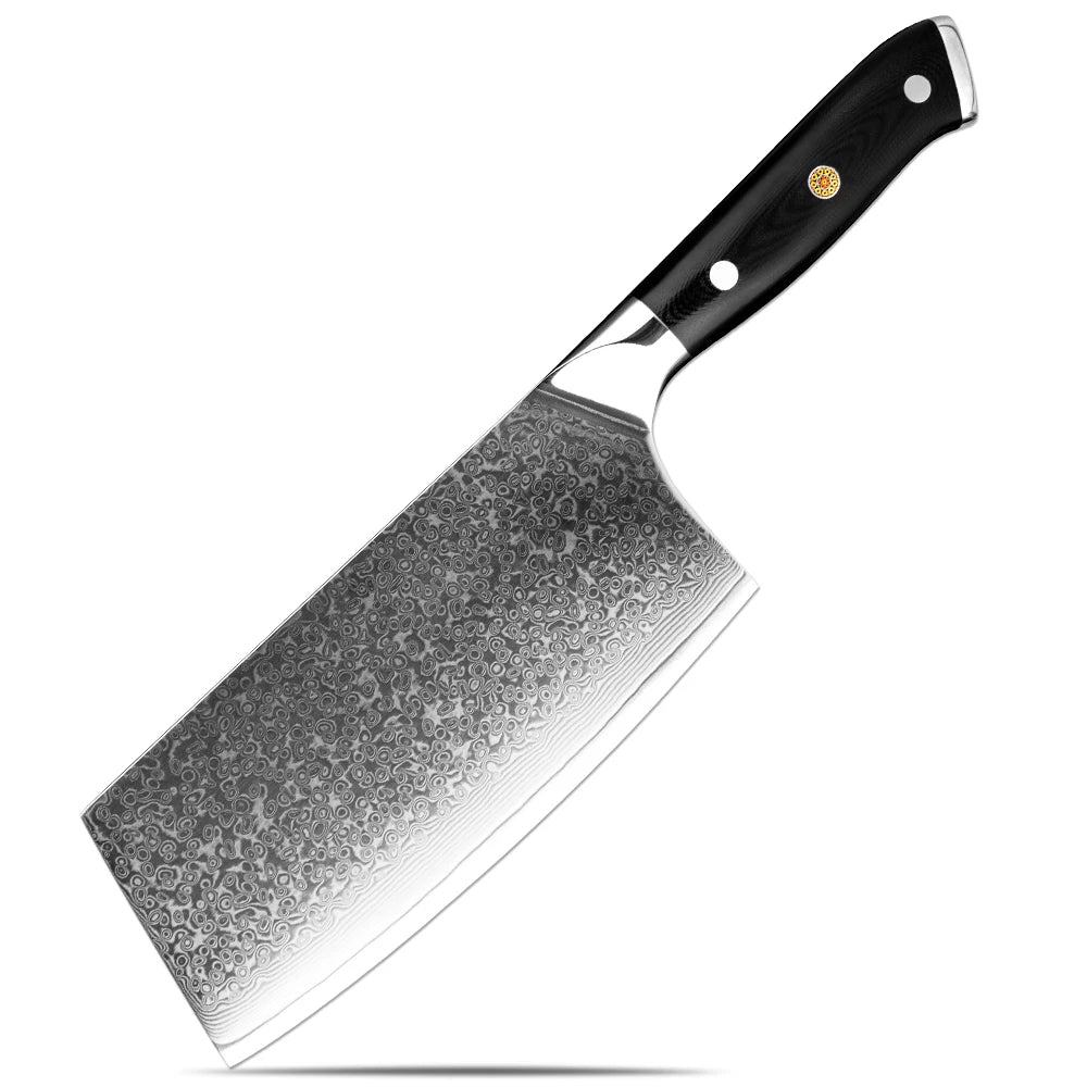 Damascus Steel Kitchen Knife Set – Japanese Chef Knives 1-8 Pc Kitchen Knife Set Qst Cleaver Knife