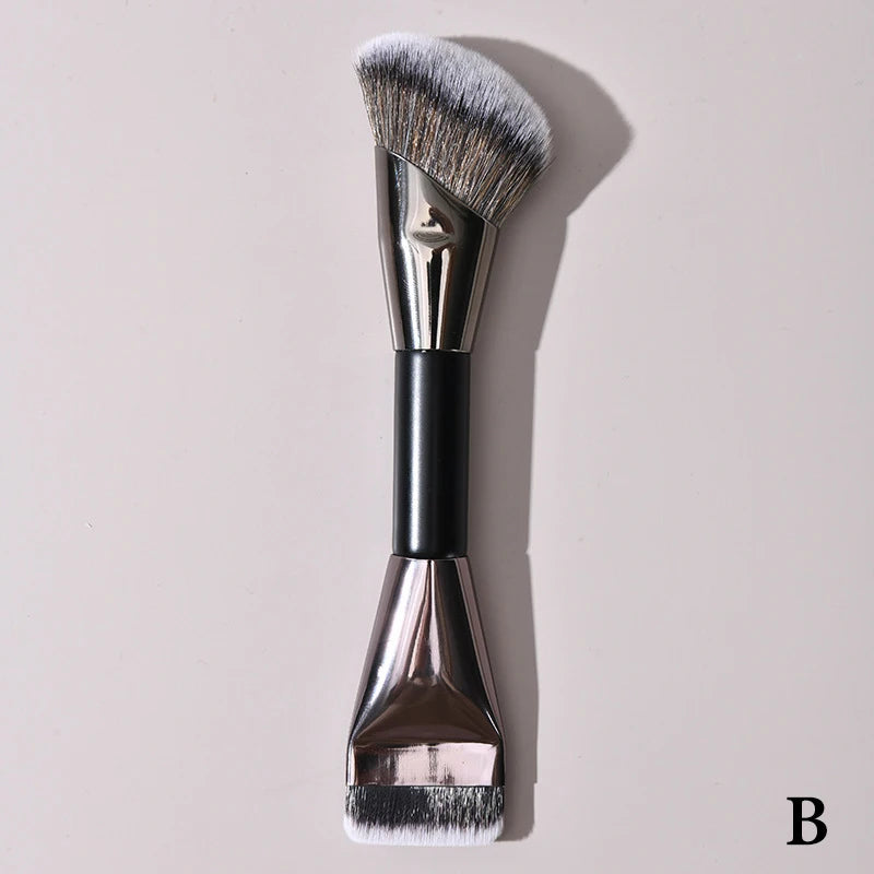 Double-Ended Contour & Foundation Brush – U-Shape Nose Shadow Makeup Brush Qst B