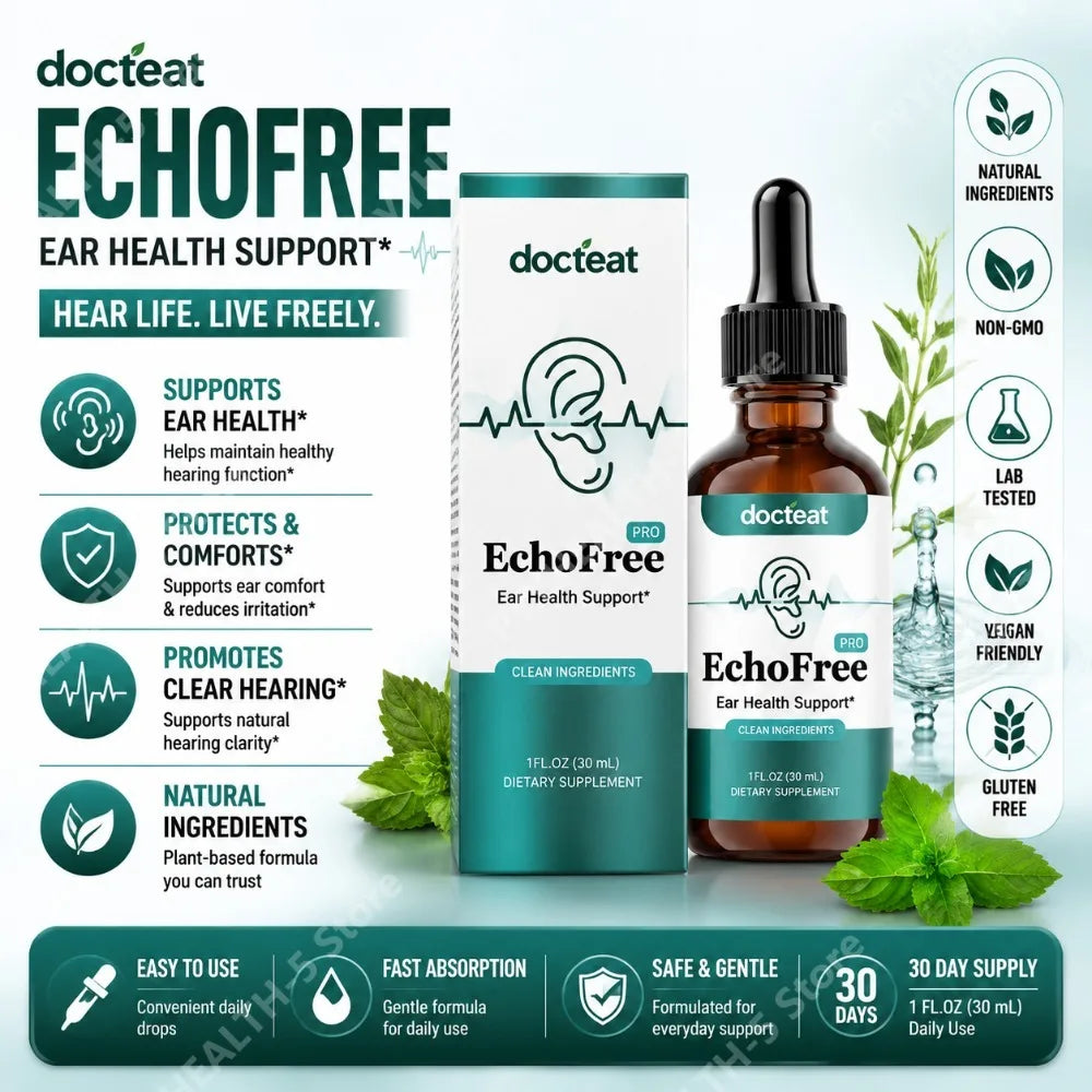 Docteat Ear Health Support Drops 59ml – Magnesium & Zinc Ear Health Drops Qst