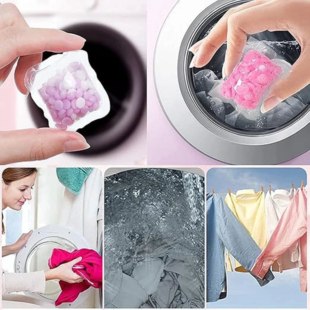 Long-Lasting Laundry Scent Beads Detergent Capsule Ball Laundry Scent Booster Qme