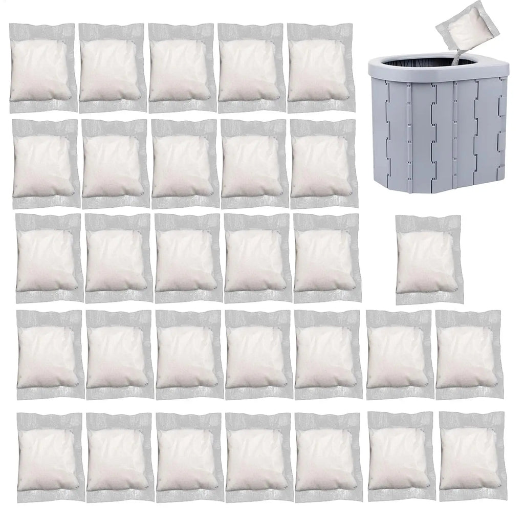 Portable Toilet Gel 30-Pack – Camping Waste Solidifier Camping Sanitation Qst