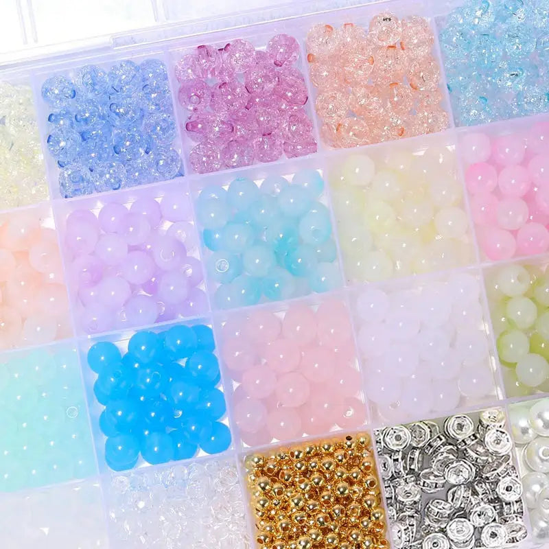 DIY Jewelry Making Kit – Glass & Acrylic Beads for Crafts Jewelry Making Kit Qme