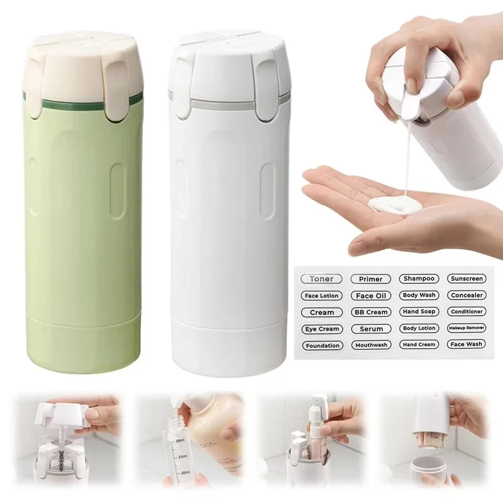 4-in-1 Leakproof Portable Travel Dispenser Bottles Set Travel Dispenser Bottles Qme