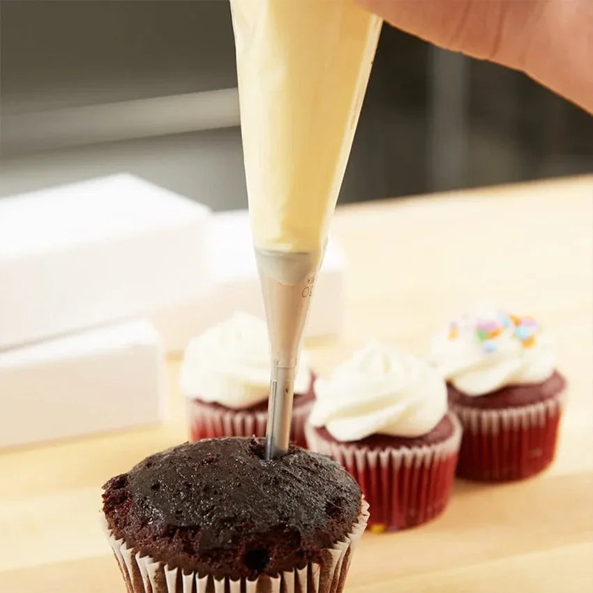 Stainless Steel Cream Puff Nozzle – Baking Tool for Cakes & Cookies Pastry Filling Nozzle Qme
