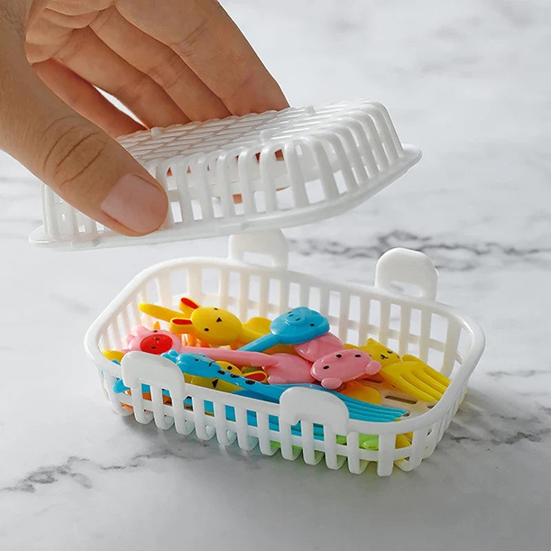 Utensil Soaking Box & Dishwasher Basket – Forks & Chopsticks Utensil Storage Basket Qme