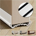 Self-Adhesive PVC Door Bottom Seal Strip 1M | Draft & Dust Guard Door Seal Strip Qme White