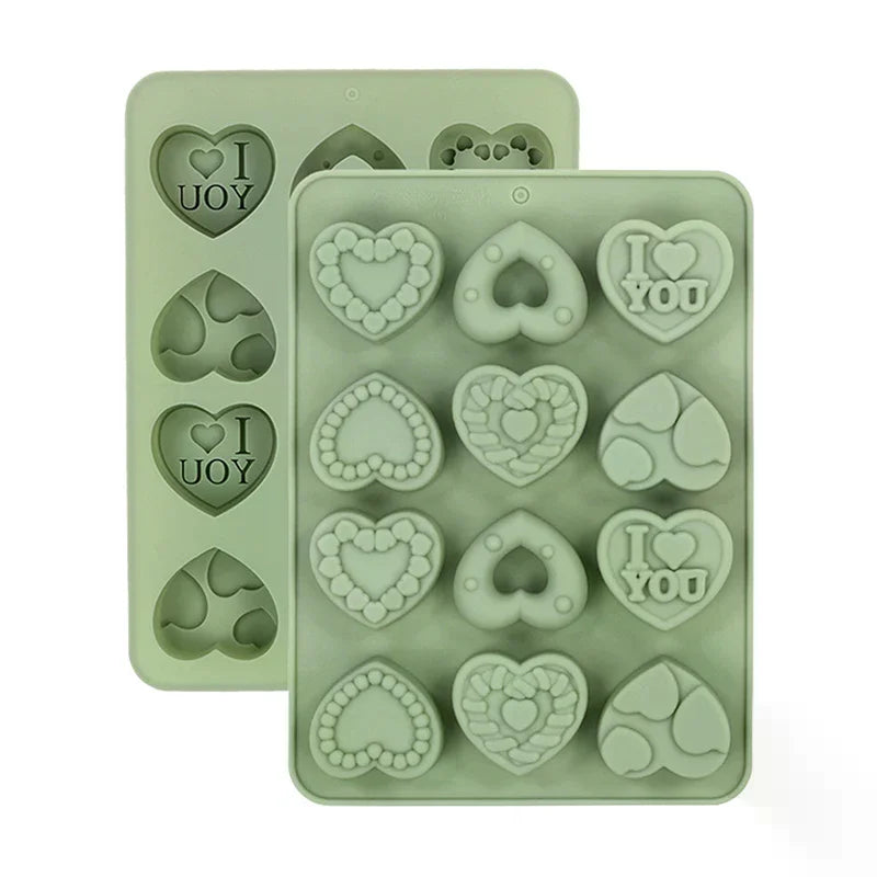 3D Heart Shape Silicone Mold – Fondant, Soap & Chocolate Silicone Baking Mold Qme
