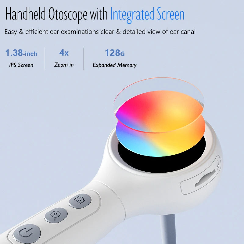 Digital Otoscope Camera 1080P HD Screen – Ear Wax Removal Tool Ear Inspection Camera Qst