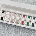 Women's Arabic Dial Quartz Watch & Leather Bracelet Set Quartz Watch Set Qme 7pcs