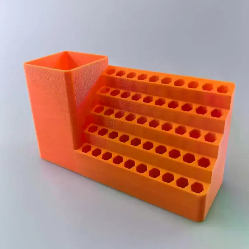 Aluminum Screwdriver Bit Organizer – Hex Shank Holder Stand Bit Organizer Stand Qme