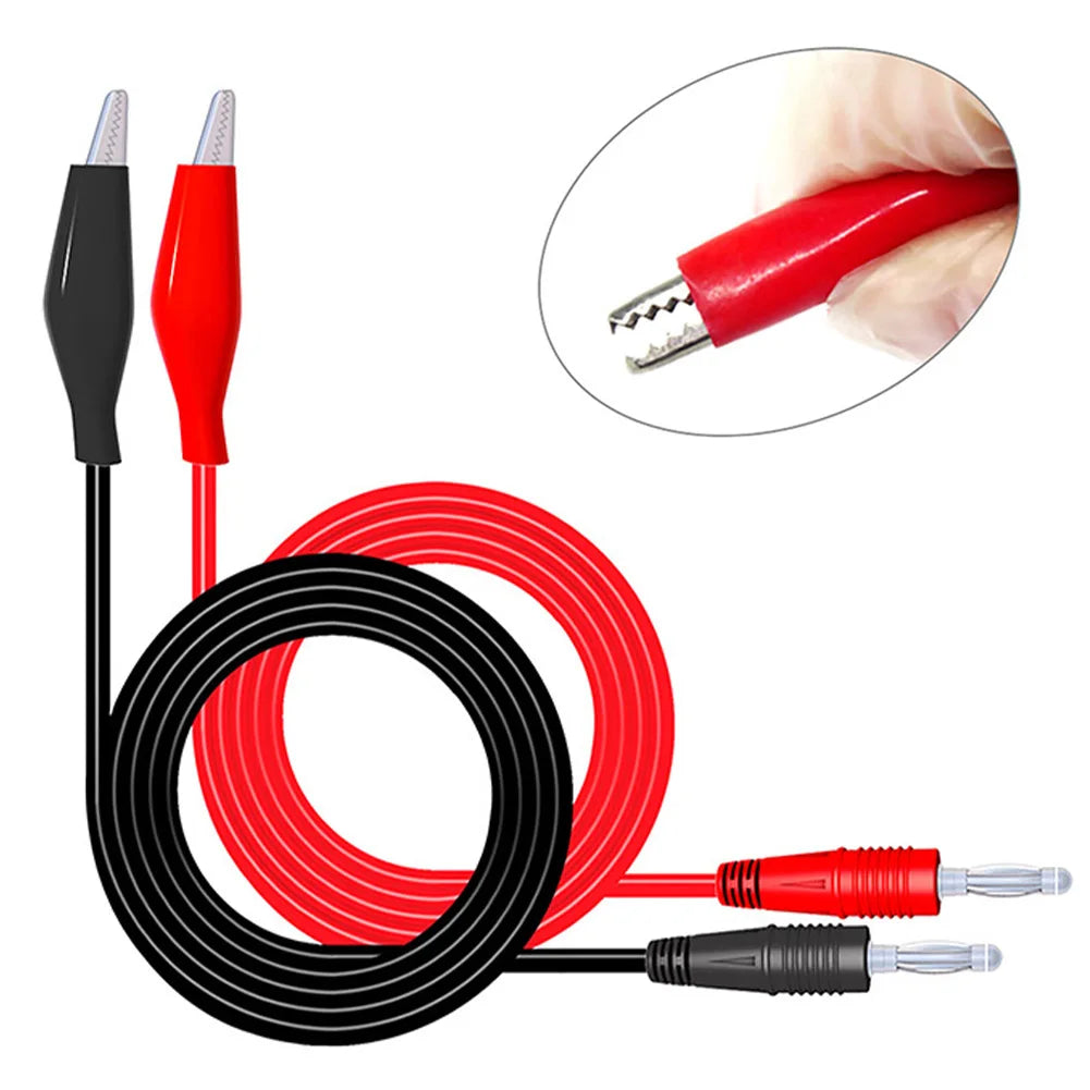 Alligator Clip to Banana Plug Test Cable Dual Tester Lead Test Cable Leads Qme Default Title