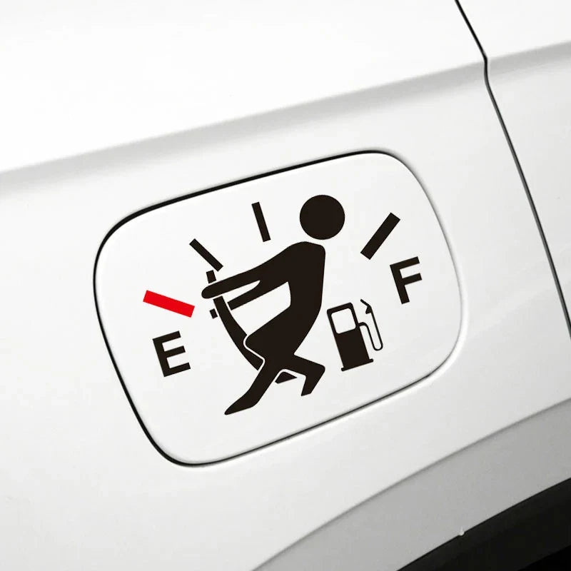 Funny Car Fuel Gauge Decal – Waterproof Empty Gauge Sticker Car Decal Sticker Qme
