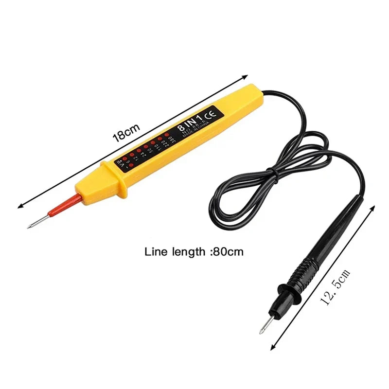8-in-1 Voltage Tester Pen AC DC 6-500V Electrical Circuit Detector Voltage Tester Pen Qme Default Title