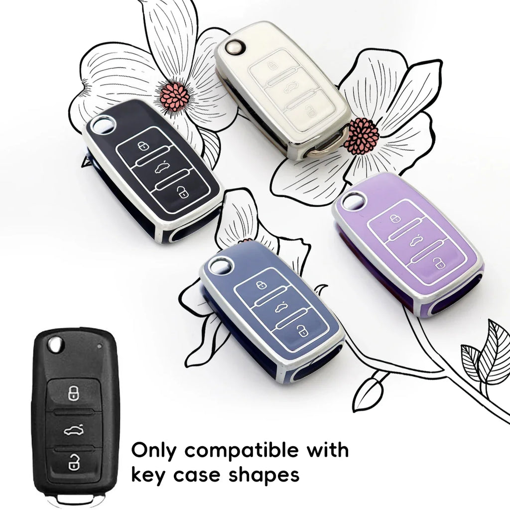Volkswagen Soft TPU Key Fob Cover – Durable Protective Case Key Fob Cover Qme
