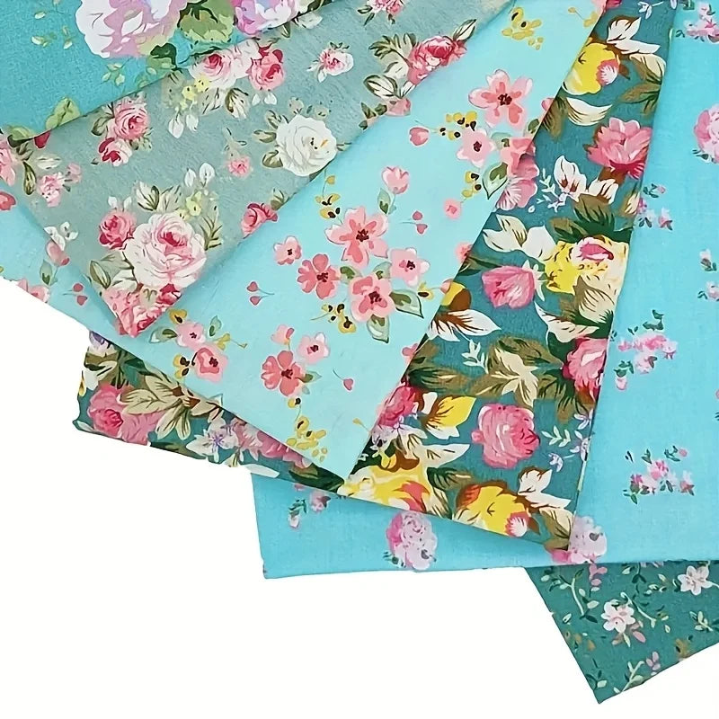 Floral Twill Patchwork Fabric – DIY Cotton Sewing & Quilting Patchwork Craft Fabric Qme