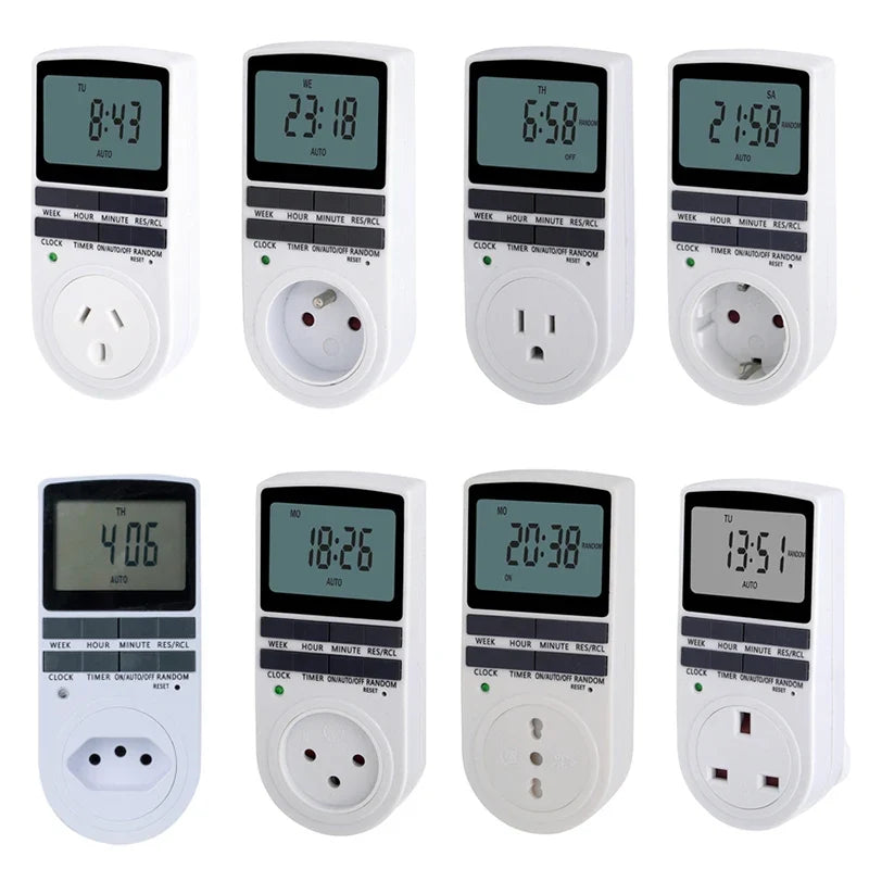 Digital Programmable Timer Switch Socket – 12/24 Hour Programmable Timer Switch Qme