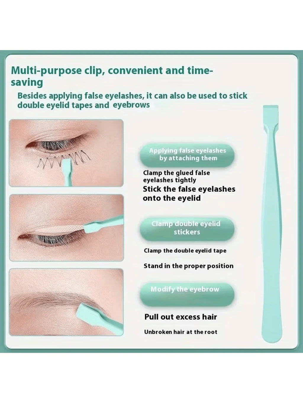 Professional Flat Head Eyelash Extension Tweezers | Qme Eyelash Tweezers Qme