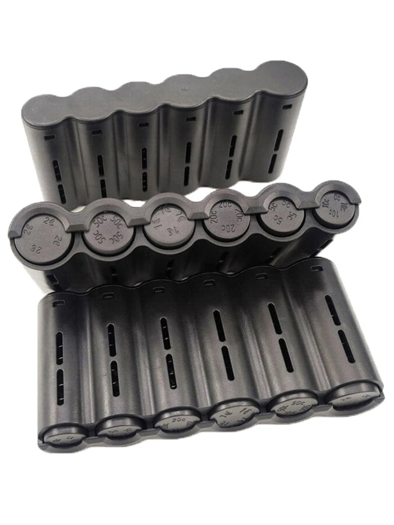 6-Slot Euro Coin Dispenser – Portable Spring Coin Holder Coin Dispenser Holder Qst