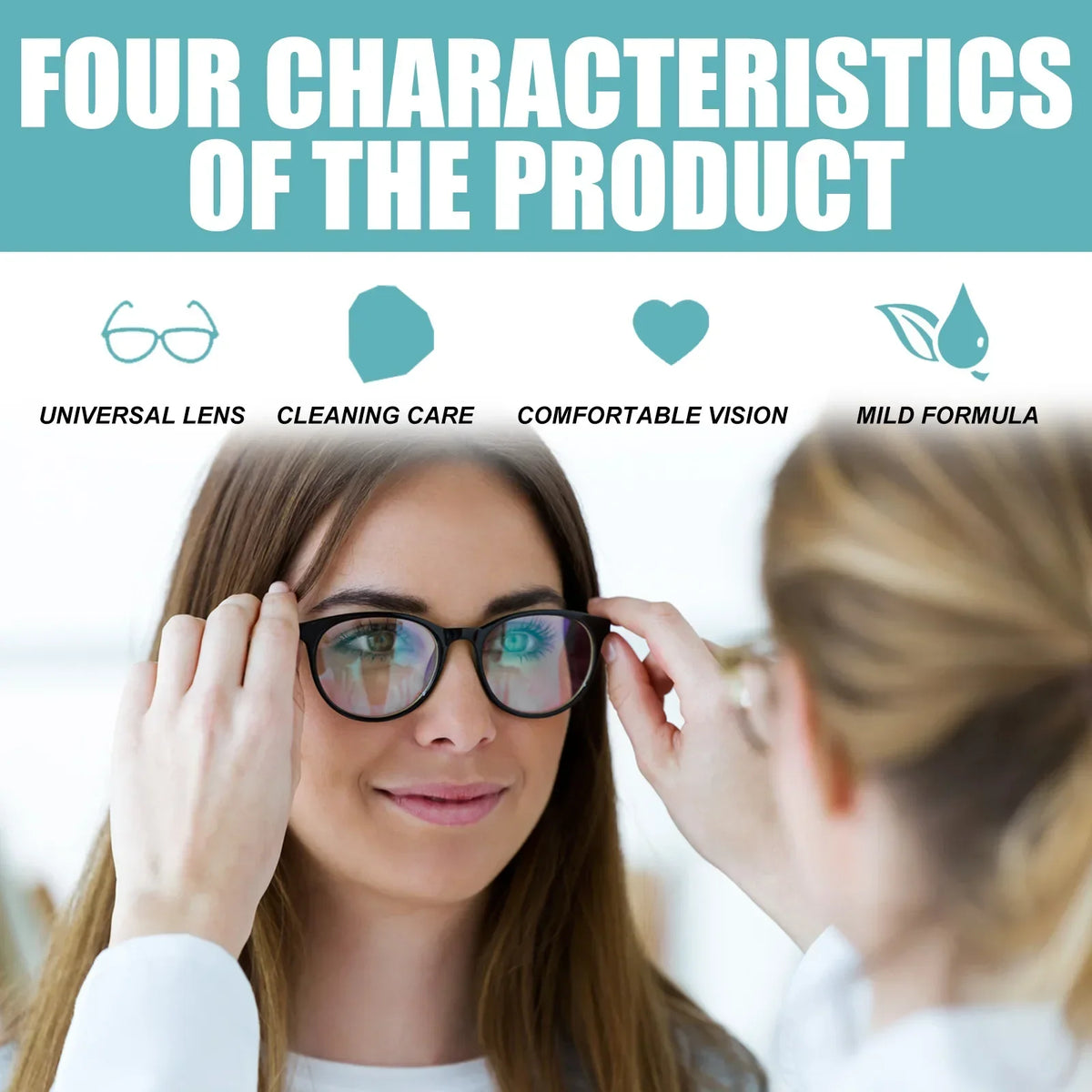Eyeglass Lens Cleaner Spray – Removes Fingerprints, Dust & Oil Lens Cleaner Spray Qme