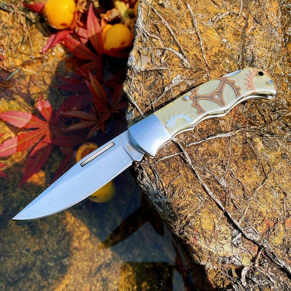 Z.QIAN Chilun Slip Joint Folding Pocket Knife – Luminous Resin Folding Pocket Knife Qst