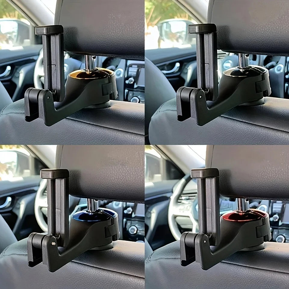 Car Headrest Hook & Phone Holder – Seat Back Hanger Car Seat Hook Qme