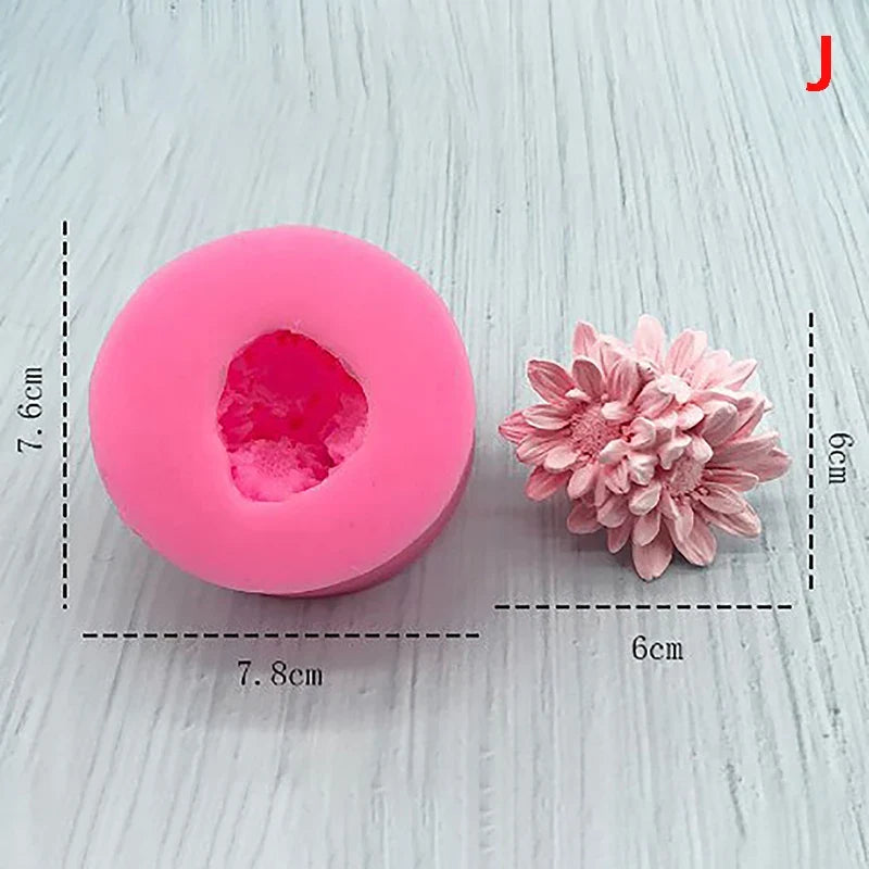 Silicone Rose Mold for Chocolate, Soap, Candle & Cake Silicone Craft Mold Qme chrysanthemum2