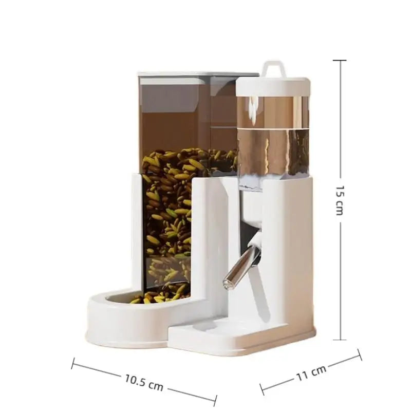 2-in-1 Automatic Hamster Feeder & Leakproof Water Dispenser Pet Feeder Waterer Qst