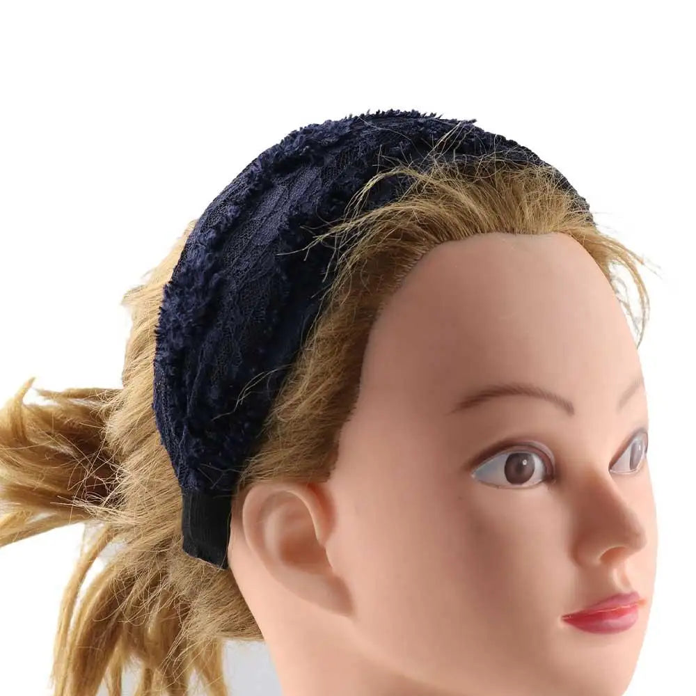 Retro Lace Wide Headband – Stylish Face Wash Hair Hoop Lace Hair Headband Qme