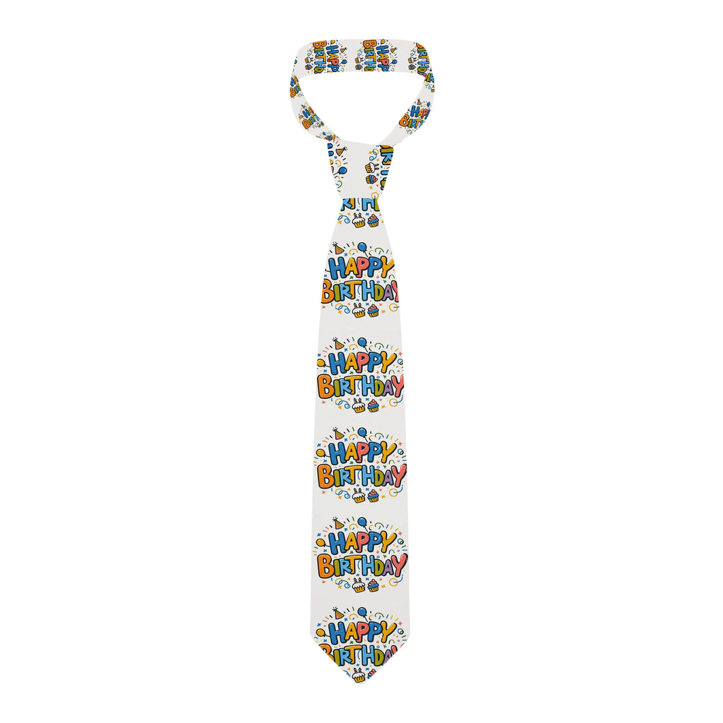 Butterfly Galaxy Print Necktie – Fun Unisex Polyester Tie Novelty Print Necktie Qme