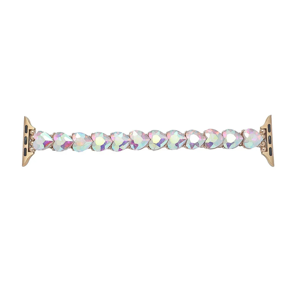 Apple Watch Glass Crystal Elastic Strap – Shiny, 3 Sizes Watch Strap Qme