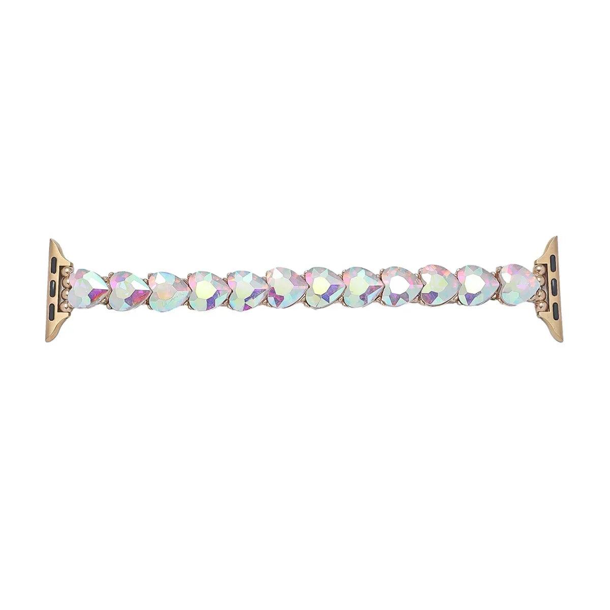 Apple Watch Glass Crystal Elastic Strap – Shiny, 3 Sizes Watch Strap Qme