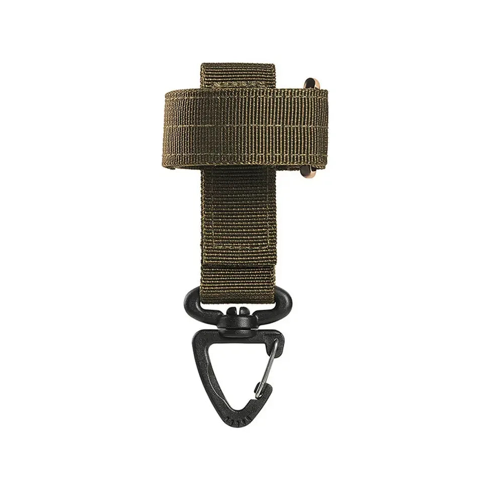 Tactical Nylon Glove Clip | Outdoor Camping Safety Hook Gear Safety Clip Qme green