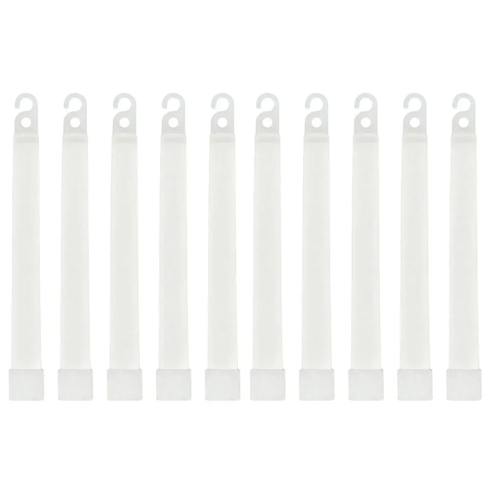 Waterproof Glow Sticks 10-Pack — Camping, Hiking & Emergency Outdoor Glow Sticks Qme White